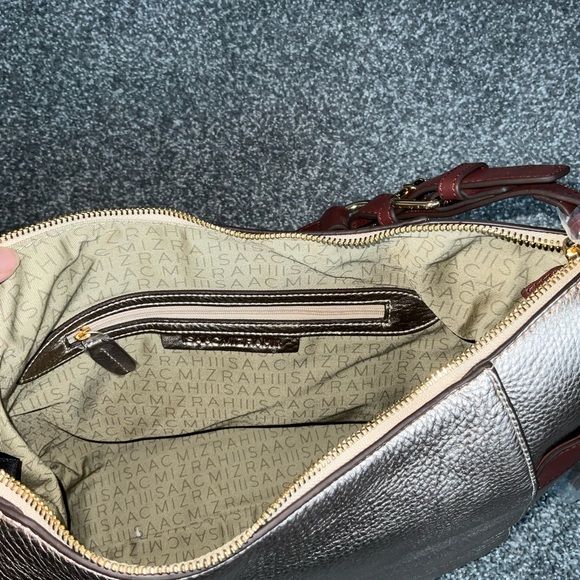 Isaac Mizrahi Metallic Bridgehampton Leather Hobo - Picture 8 of 11